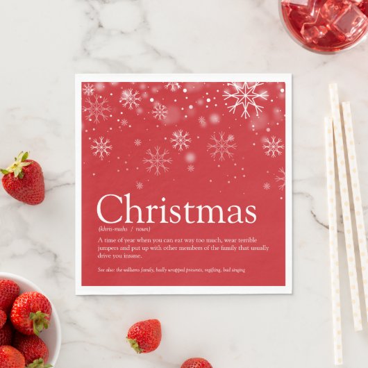Serviette En Papier Fêtes de Noël simples drôle Définition (En situation)