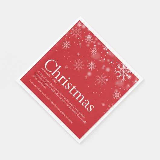 Serviette En Papier Fêtes de Noël simples drôle Définition (Coin)