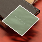 Serviette En Papier Fêtes des mariées personnalisées Sage Green