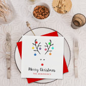 Serviette En Papier Fêtes modernes Noël de rennes fantaisie