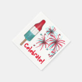 Serviette En Papier Fêtez ! 4 juillet Patriotic Rocket Pop Popsicle (Coin)