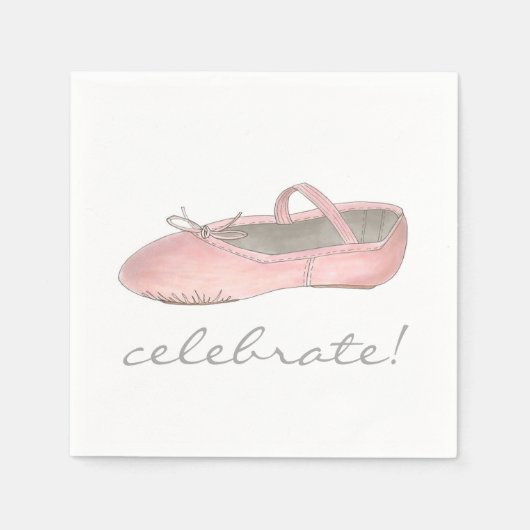 Serviette En Papier Fêtez ! Ballerina Ballet Dance Considérant Anniver (Devant)