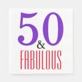 Serviette En Papier Fêtez le 50ème anniversaire et fabuleux (Devant)