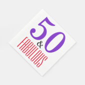 Serviette En Papier Fêtez le 50ème anniversaire et fabuleux (Coin)