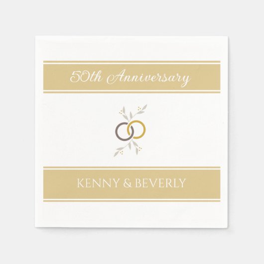 Serviette En Papier Fêtez ! serviettes d'anniversaire personnalisées (Devant)