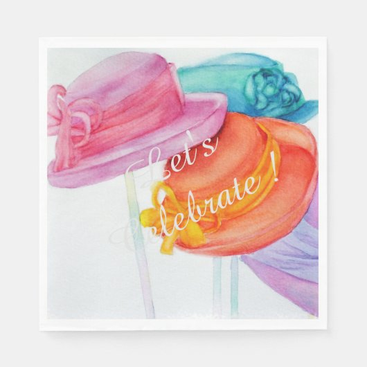 Serviette En Papier Fêtons (Devant)