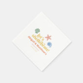 Serviette En Papier Fêtons la Mariée Coquillage (Coin)