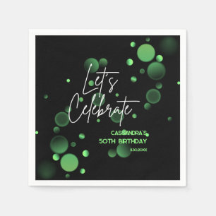 Serviette En Papier Fêtons l'anniversaire du livre vert Gradient