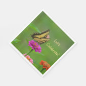 Serviette En Papier Fêtons le papillon (Coin)