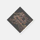 Serviette En Papier Fêtons Le Script Gold Rose Graduate (Coin)