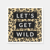 Serviette En Papier Fêtons Wild Cheetah Bachelorette Party (Devant)