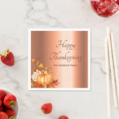 Serviette En Papier Feu d'action de grâce citrouille récolte cuivre (En situation)