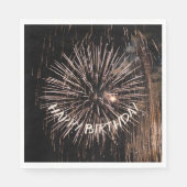 Serviette En Papier Feu d'anniversaire d'or (Devant)