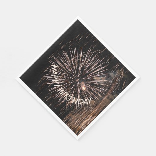 Serviette En Papier Feu d'anniversaire d'or (Coin)