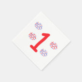 Serviette En Papier Feu d'artifice 1er anniversaire (Coin)