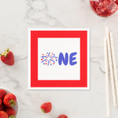 Serviette En Papier Feu d'artifice 1er anniversaire (En situation)