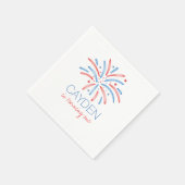 Serviette En Papier Feu d'artifice 4 juillet Anniversaire (Coin)