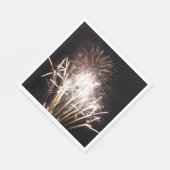 Serviette En Papier Feu d'artifice blanc et or I Fête patriotique (Coin)