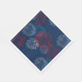 Serviette En Papier Feu d'artifice bleu et blanc (Coin)