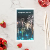 Serviette En Papier Feu d'artifice du Joyeux Nouvel An 2024 (En situation)