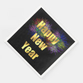 Serviette En Papier Feu d'artifice du Nouvel An (Coin)