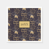 Serviette En Papier Feu d'artifice du Nouvel An (Devant)