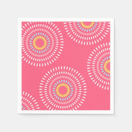 Serviette En Papier Feu d'artifice Japonais Cherry (Devant)