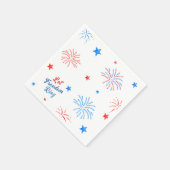 Serviette En Papier Feu d'artifice Juillet 4 Fête de l'Indépendance Pa (Coin)