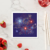 Serviette En Papier Feu d'artifice patriotique (En situation)