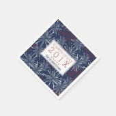 Serviette En Papier Feu d'artifice rouge, blanc et bleu 4 juillet (Coin)