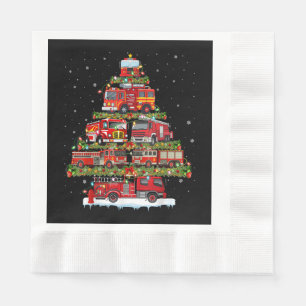 Serviette En Papier Feu de camion feux Pompier Camion d'incendie Noël