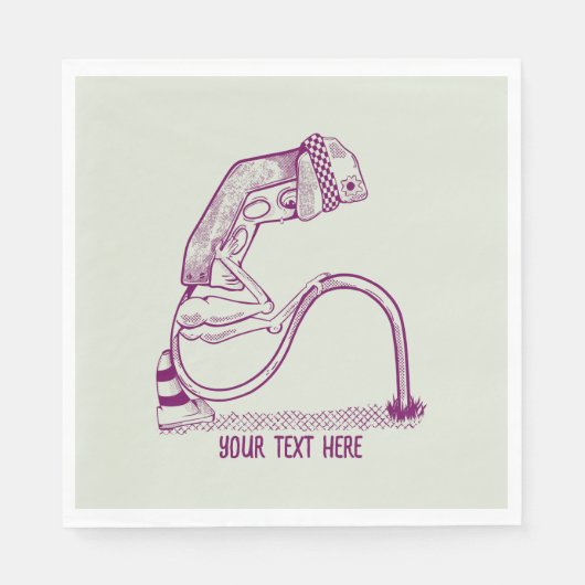 Serviette En Papier Feu de circulation triste (Devant)