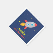 Serviette En Papier Feu De Feu À L'Espace Extérieur Anniversaire (Coin)