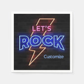 Serviette En Papier Feu de foudre rock (Devant)