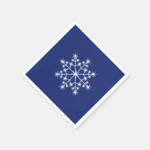 Serviette En Papier Feu de neige Noël Noël Fête bleue (Coin)
