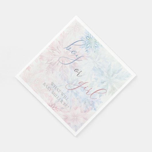 Serviette En Papier Feu de neige rose d'hiver pour garçon ou fille (Coin)