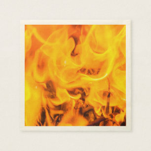 Serviette En Papier Feu et flammes