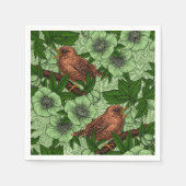 Serviette En Papier Feu et hellebore, vert clair (Devant)