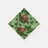 Serviette En Papier Feu et hellebore, vert clair (Coin)