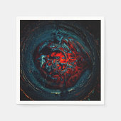 Serviette En Papier Feu rouge d'enfer océanique (Devant)