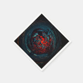 Serviette En Papier Feu rouge d'enfer océanique (Coin)