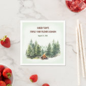 Serviette En Papier Feu vert de la forêt de la Réunion familiale (En situation)