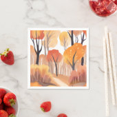 Serviette En Papier Feuillage d'automne (En situation)