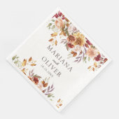 Serviette En Papier Feuillage d'automne Couleurs d'automne Mariage (Coin)