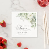 Serviette En Papier Feuillage de verdure de eucalyptus de mariage (En situation)
