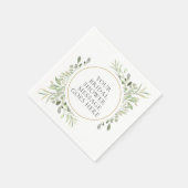 Serviette En Papier Feuillage d'eucalyptus verdure Feuilles de Shower  (Coin)