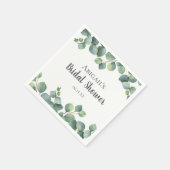 Serviette En Papier Feuillage Eucalyptus Personnalisé (Coin)