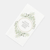 Serviette En Papier Feuillage personnalisé de verdure Eucalyptus (Coin)