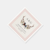 Serviette En Papier Feuillage rustique, fête de mariage à fleurs et ce (Coin)