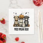 Serviette En Papier Feuille à mollets Halloween vintage (En situation)